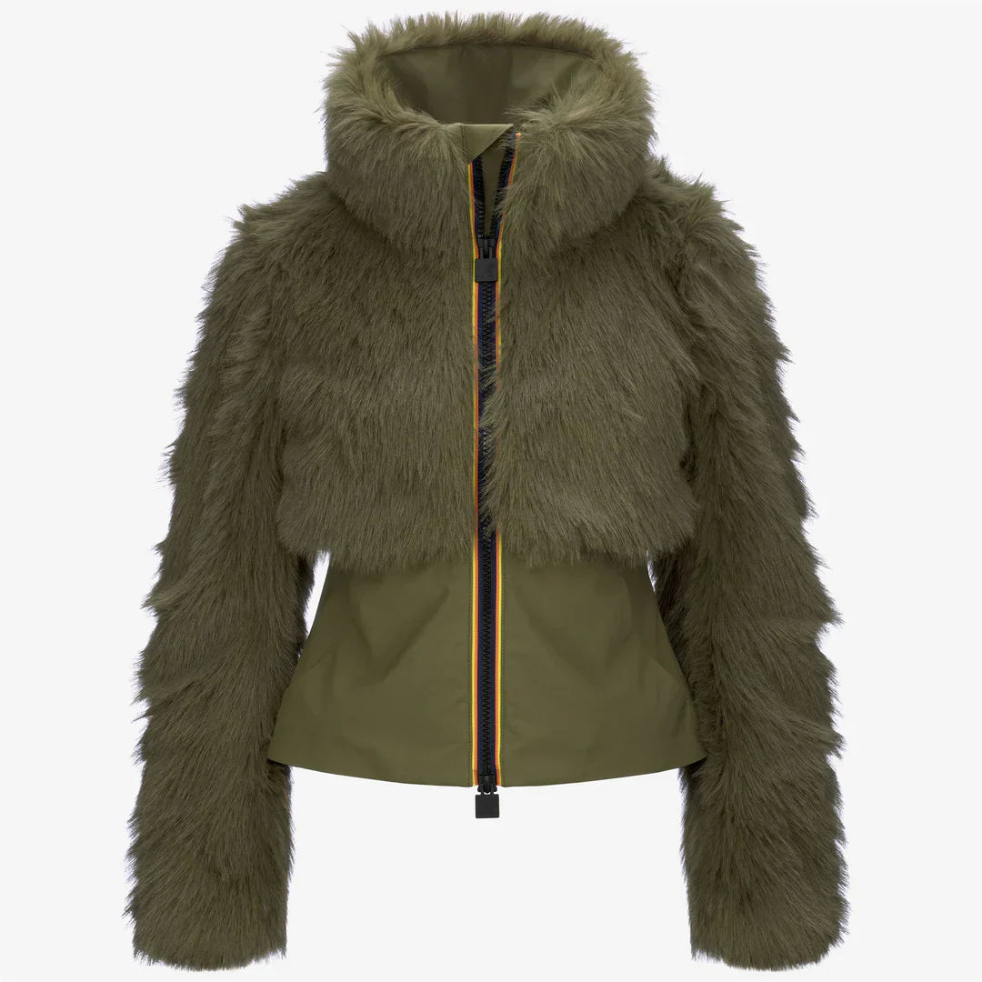 MEL ECO FUR BONDED GREEN WINTER-BLACK ASH