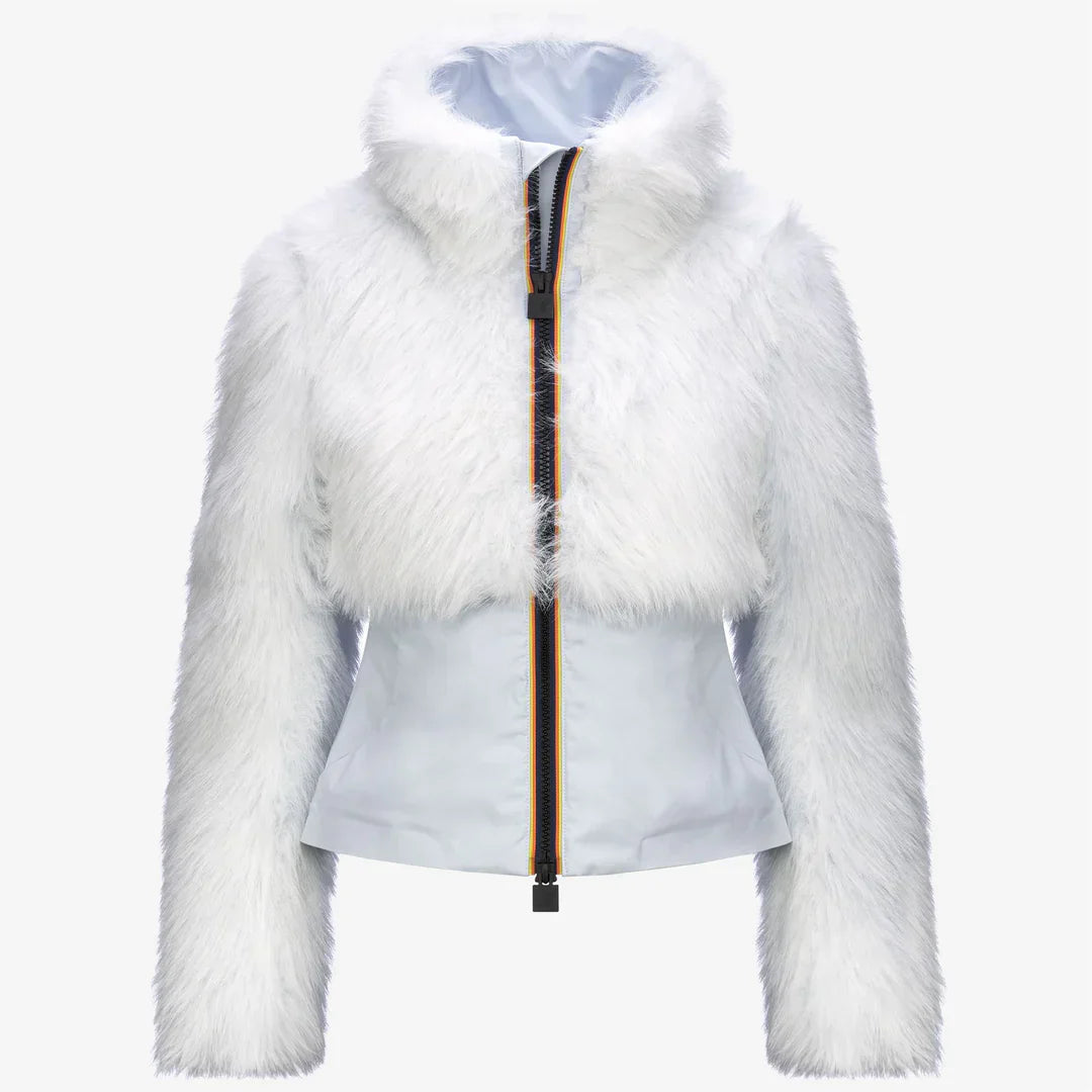 MEL ECO FUR BONDED GREY LILLA-BLACK ASH
